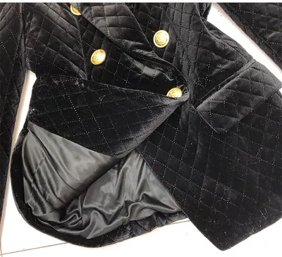 Velvet diamond retro small suit women