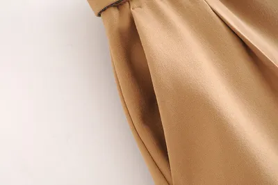 European And American Women's Clothing Plus Color With Belt Pants