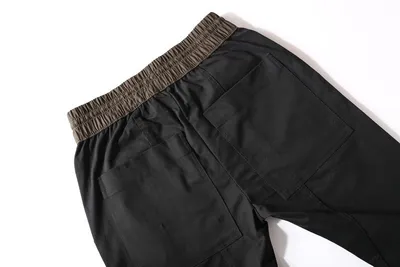 Slim drawstring zipper casual pants men