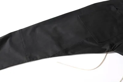 Slim drawstring zipper casual pants men