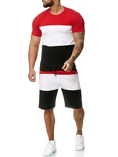 Stripe suit men mesh breathable fabric