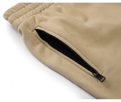 Solid color terry cotton loose shorts