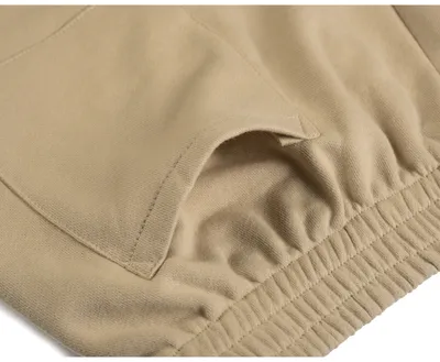 Solid color terry cotton loose shorts