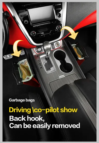 LED Car Trash Can Organizer Garbage Holder Automobiles Storage Bag Accessories Auto Door Seat Back Visor Trash Bin Paper Dustbin