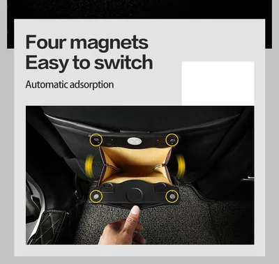 LED Car Trash Can Organizer Garbage Holder Automobiles Storage Bag Accessories Auto Door Seat Back Visor Trash Bin Paper Dustbin