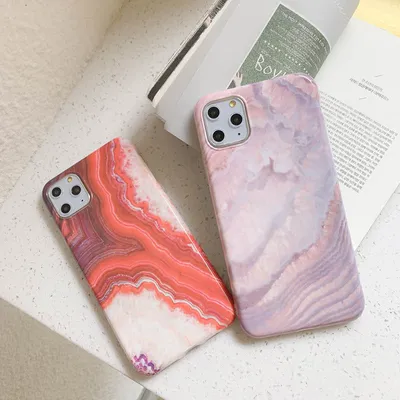 Marbled mobile phone case soft shell