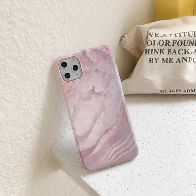 Marbled mobile phone case soft shell