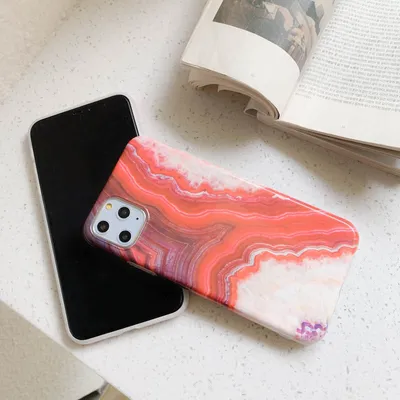 Marbled mobile phone case soft shell