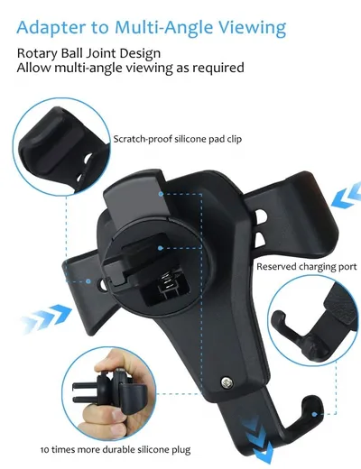 Leather grain gravity mobile phone car holder