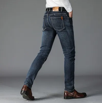 Men's casual Slim small straight tube trousers