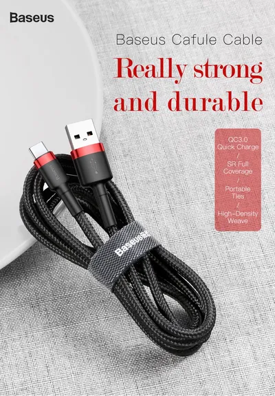 Android Micro Data Cable Charging Transmission 2 In 1 Woven Mobile Phone Charging Cable
