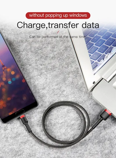 Android Micro Data Cable Charging Transmission 2 In 1 Woven Mobile Phone Charging Cable