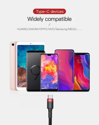 Android Micro Data Cable Charging Transmission 2 In 1 Woven Mobile Phone Charging Cable
