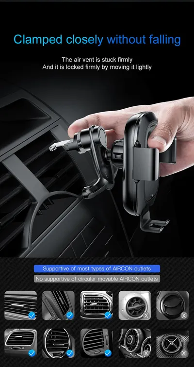 Smart car bracket wireless charging air outlet mobile charging sensor bracket