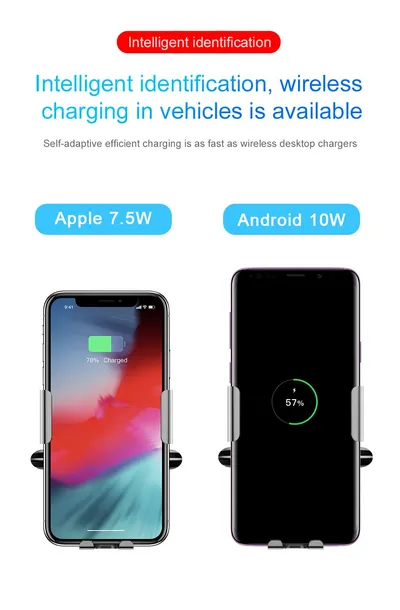 Smart car bracket wireless charging air outlet mobile charging sensor bracket