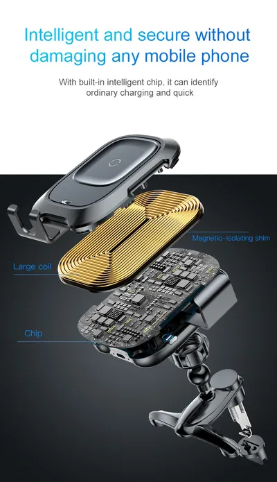 Smart car bracket wireless charging air outlet mobile charging sensor bracket