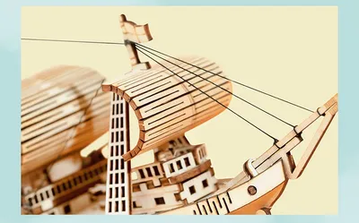 Wooden Puzzle Games Boat & Ship Model Toys For Children Kids Girls Birthday Gift