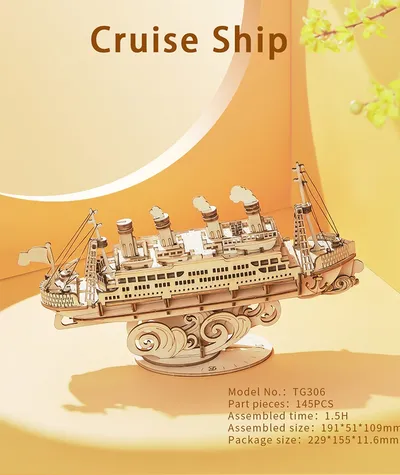 Wooden Puzzle Games Boat & Ship Model Toys For Children Kids Girls Birthday Gift