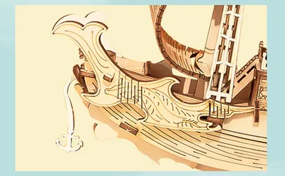 Wooden Puzzle Games Boat & Ship Model Toys For Children Kids Girls Birthday Gift