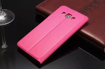Clamshell leather phone protective leather case