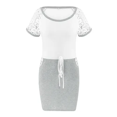 Off-the-shoulder panel dress