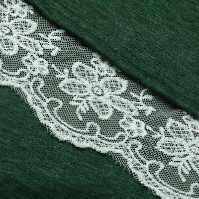 Lace panel round neck short sleeve plus size dress