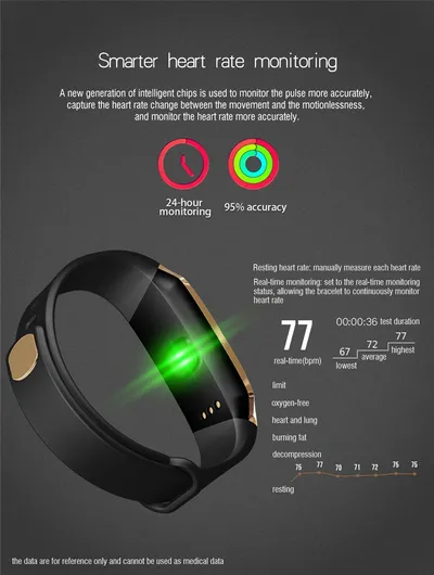 Smart bracelet true color screen pedometer