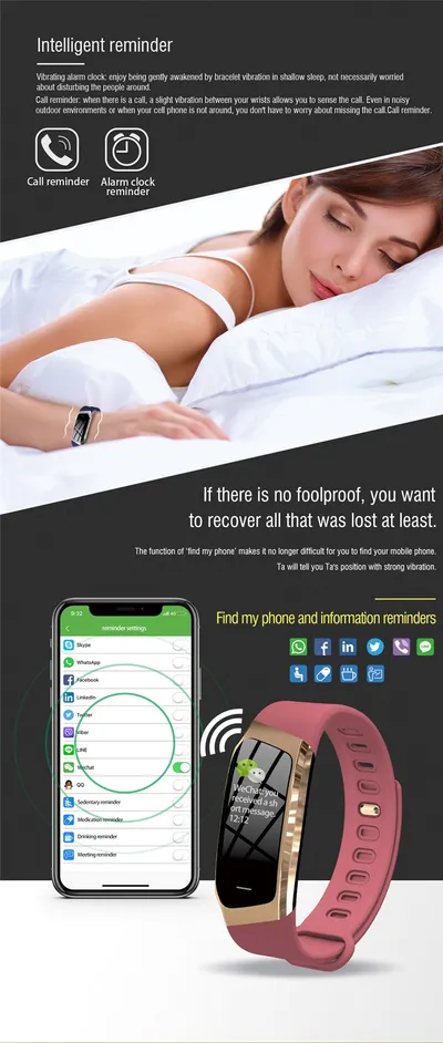 Smart bracelet true color screen pedometer
