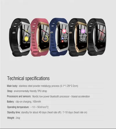 Smart bracelet true color screen pedometer