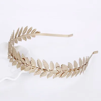 European and American metal leaf headband hair band