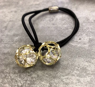 Korean version of hair accessories headdress Dongdaemun new alloy zircon hair ring hollow head rope double ball rubber band hair rope mixed batch