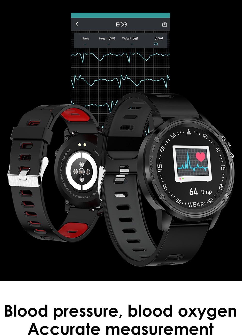 Full screen touch smart bracelet