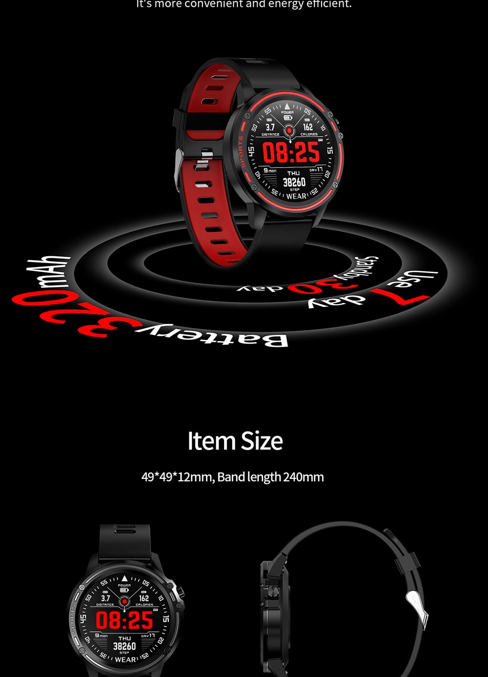 Full screen touch smart bracelet