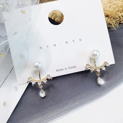 Frosty personality earrings women French earrings