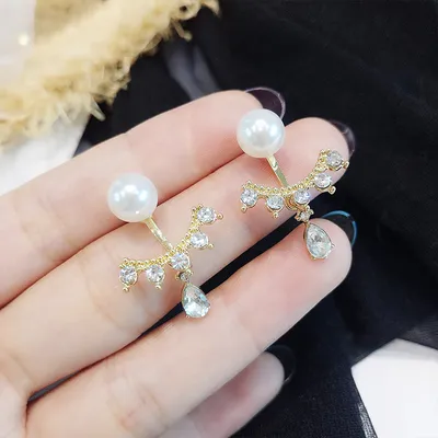 Frosty personality earrings women French earrings
