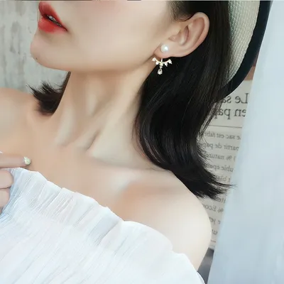 Frosty personality earrings women French earrings