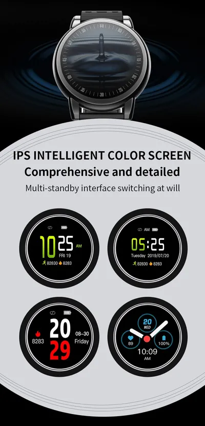 B8 + round screen smart bracelet