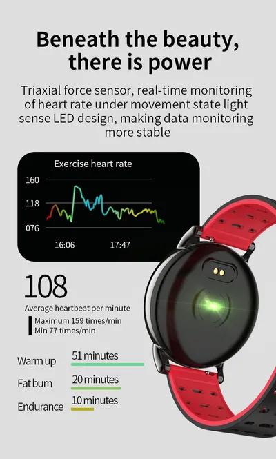 B8 + round screen smart bracelet