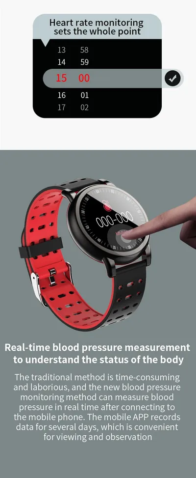 B8 + round screen smart bracelet