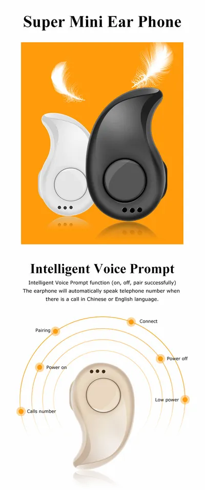Mini Bluetooth Stereo Headset In Ear Wireless Earphone Earbud Headphone