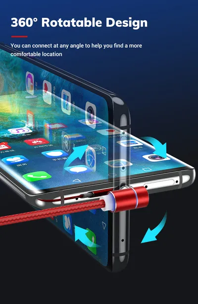 Compatible with Apple , Elbow 3A fast charge magnetic data line