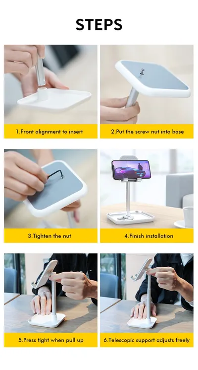 Lazy desktop phone holder