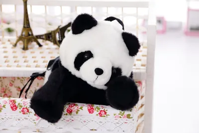 Simulation panda doll backpack
