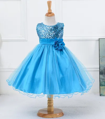 Baby Sequin Dress Flower Girl Wedding Princess Dress