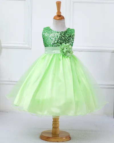 Baby Sequin Dress Flower Girl Wedding Princess Dress