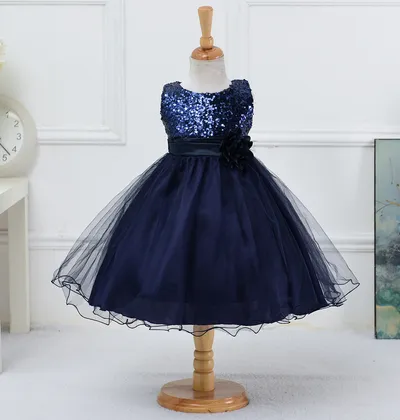 Baby Sequin Dress Flower Girl Wedding Princess Dress