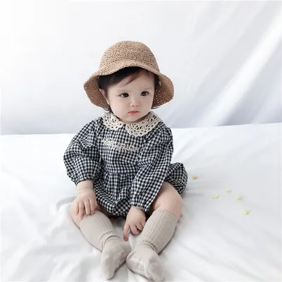 رومبر بأكمام طويلة بأكمام مربعة للأطفال