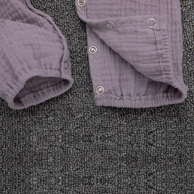 Baby Long-sleeved One-piece Cotton And Linen Romper