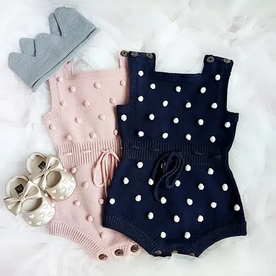 Handmade colorful hair ball baby romper romper