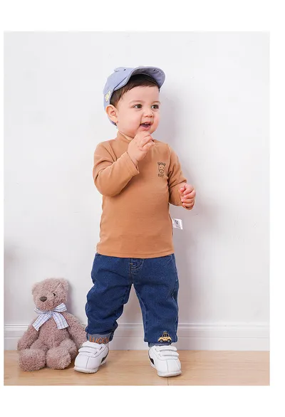 Baby clothes high neck bottoming shirt